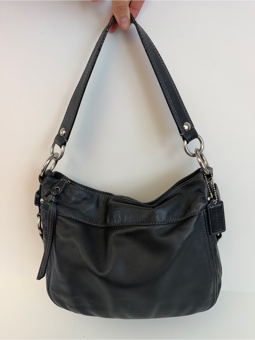 Vintage Y2K Coach Zoe Medium Leather Hobo Bag